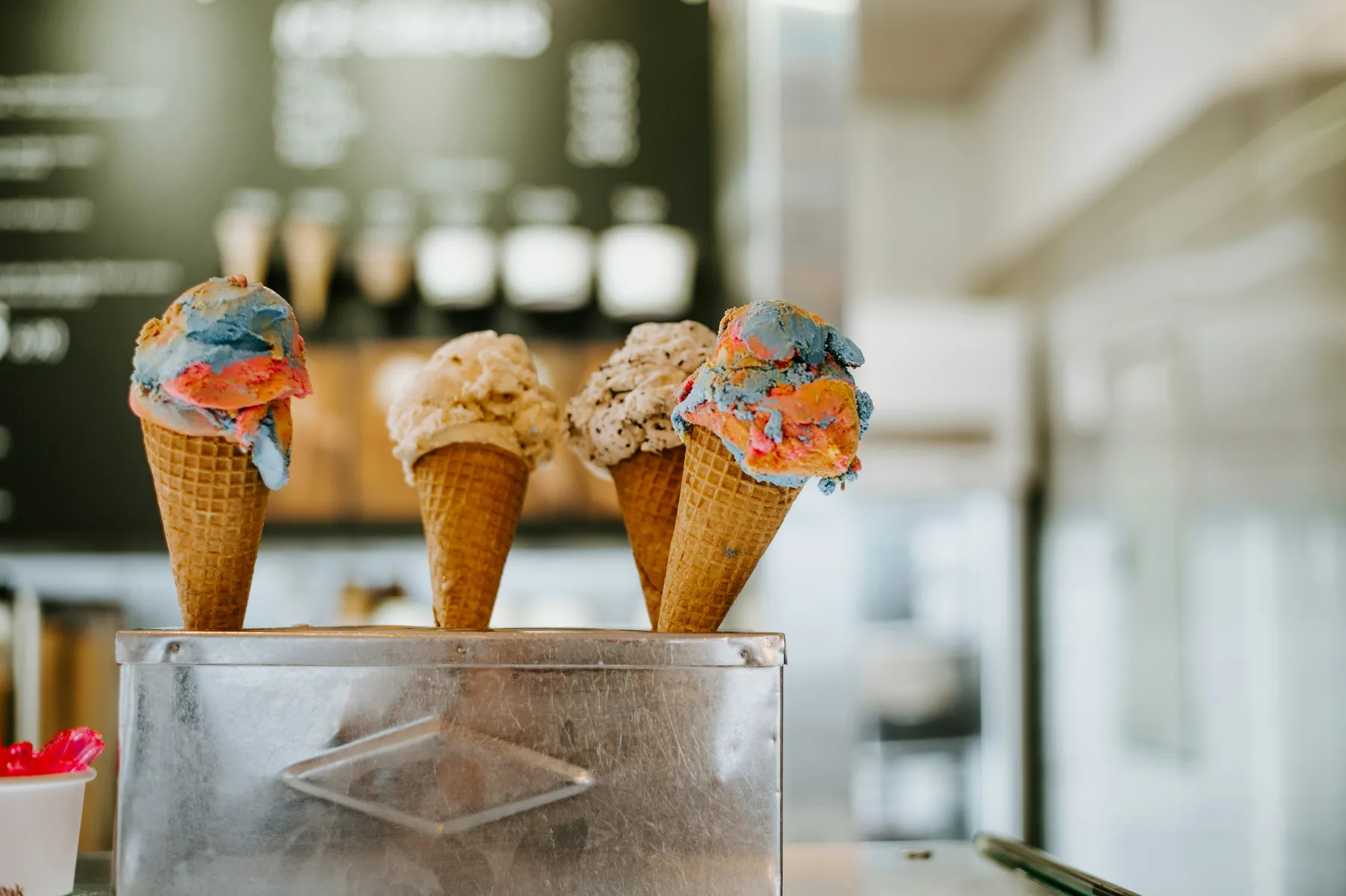 Ice cream serving moment