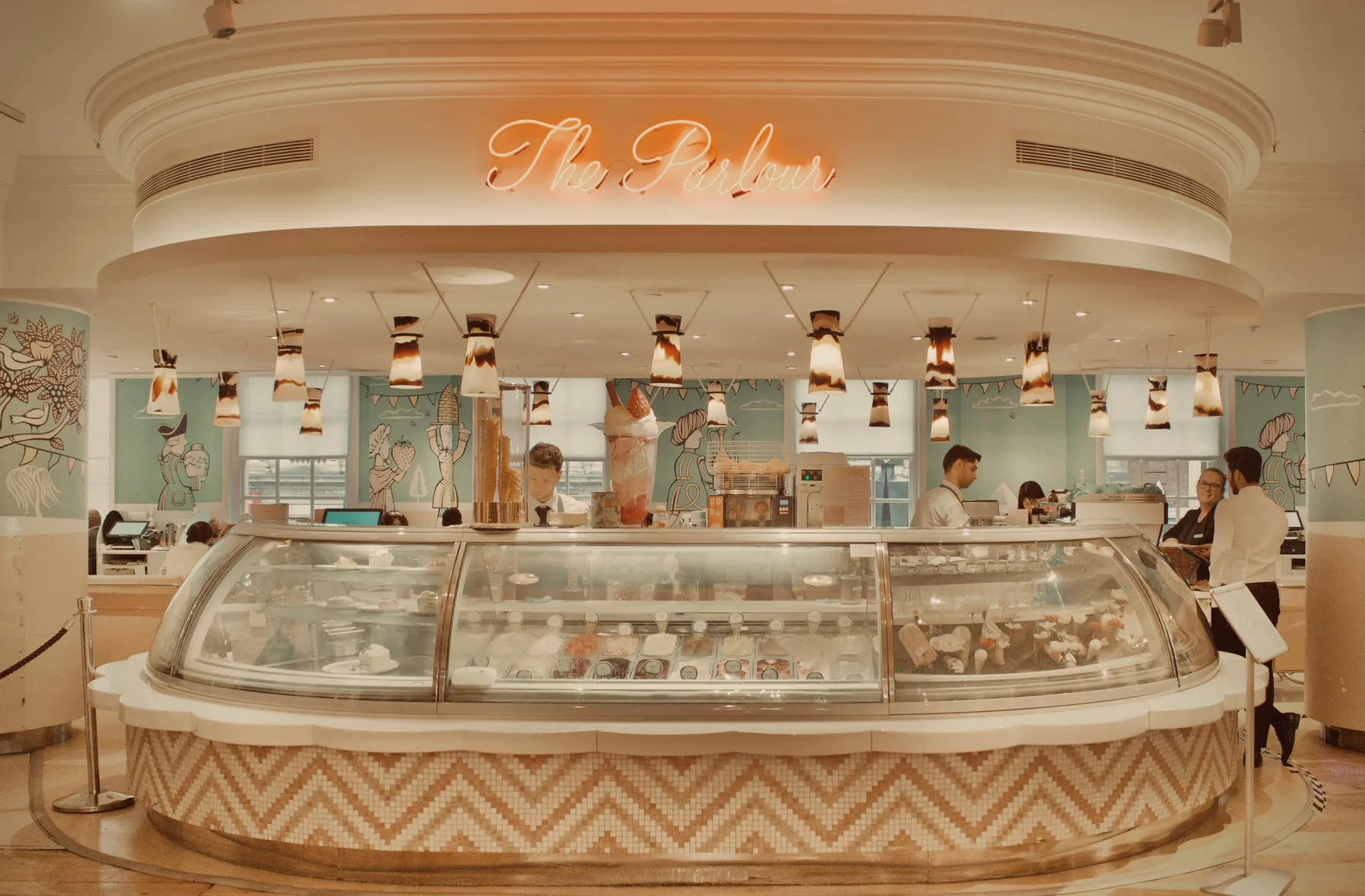Ice cream serving moment
